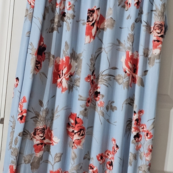 Floral Blue Maxi Skirt - Picture 6 of 7